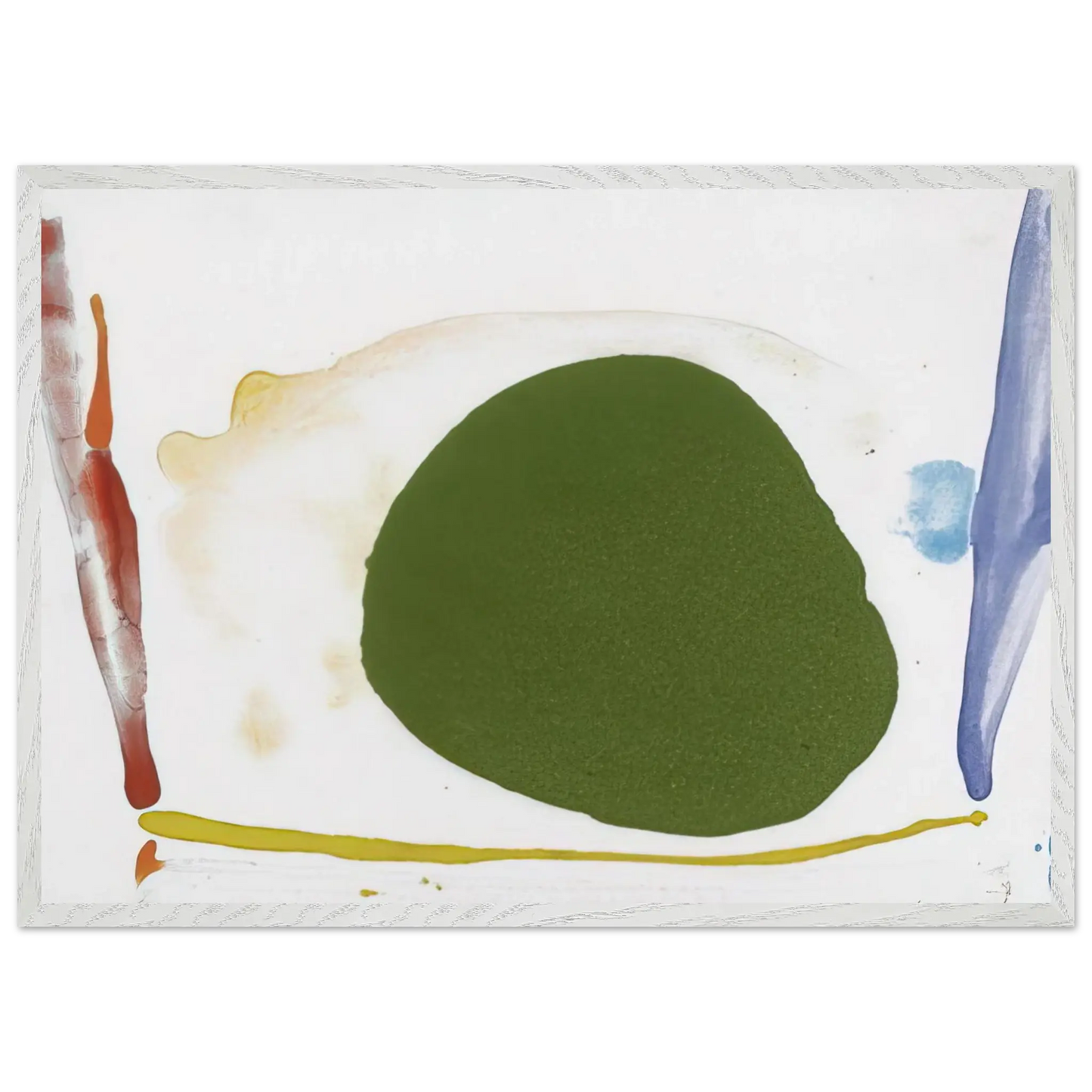 Helen Frankenthaler - Thanksgiving Day - 1973 Wall art - 40x40 cm / 16x16 Inches - Premium Wooden Framed Poster With Fine Art Paper - Wood frame
