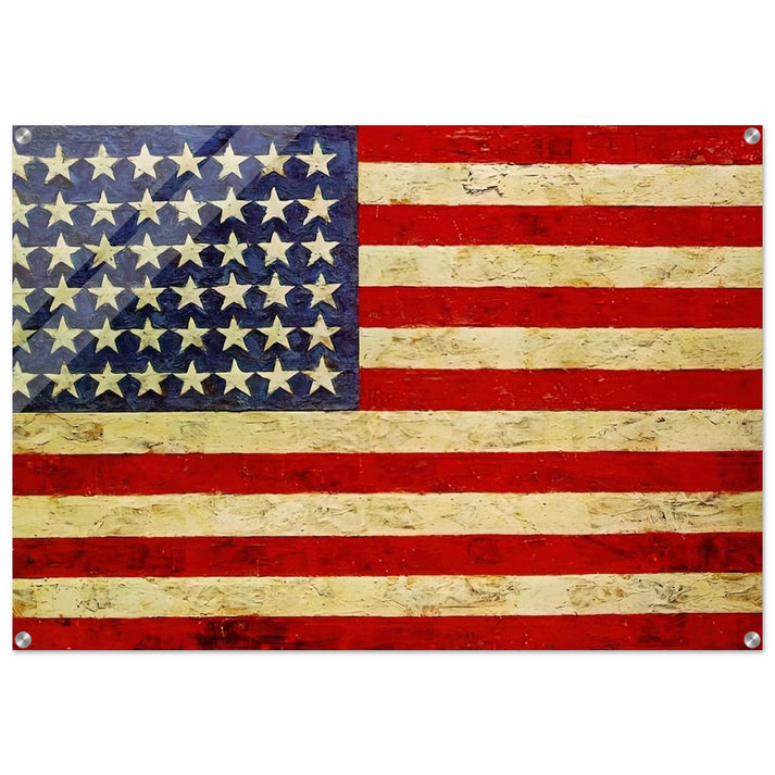 FLAG - Jasper Johns Acrylic Print - 70x100 cm / 28x40″ inches