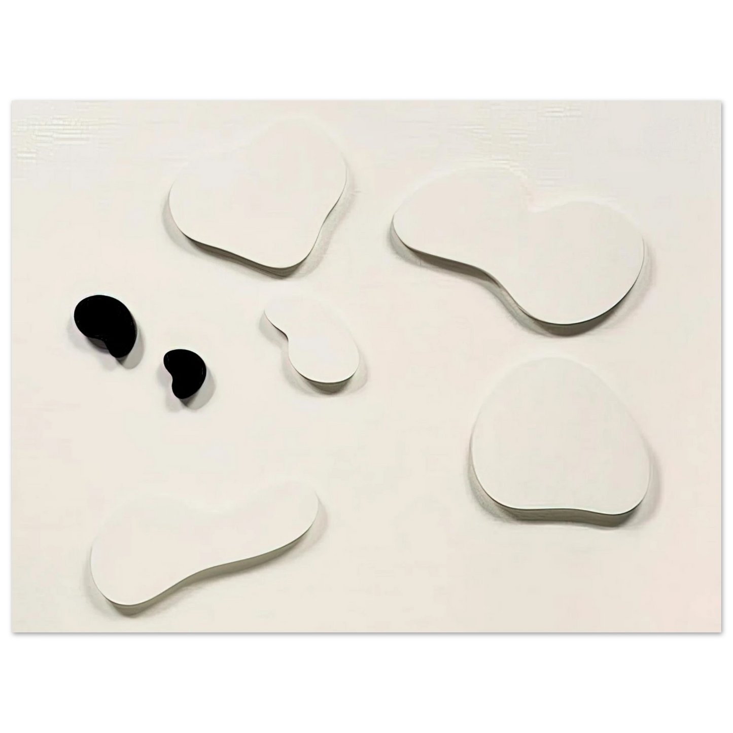 Jean Arp - Constellation with 5 White Forms and 2 Black  75x100 cm / 30x40inches Fine Art Poster