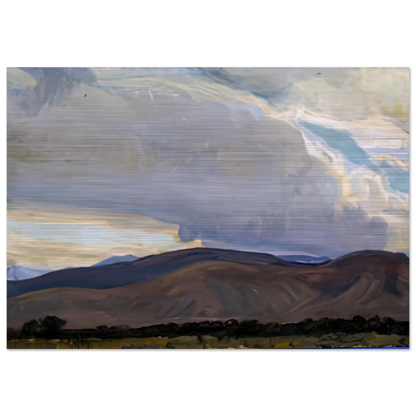 STORM FROM THE SIERRA 1937 - Maynard Dixon Brushed Aluminum Print - 70x100 cm / 28x40 inches | Maynard Dixon Aluminum Print | Maynard Dixon Prints