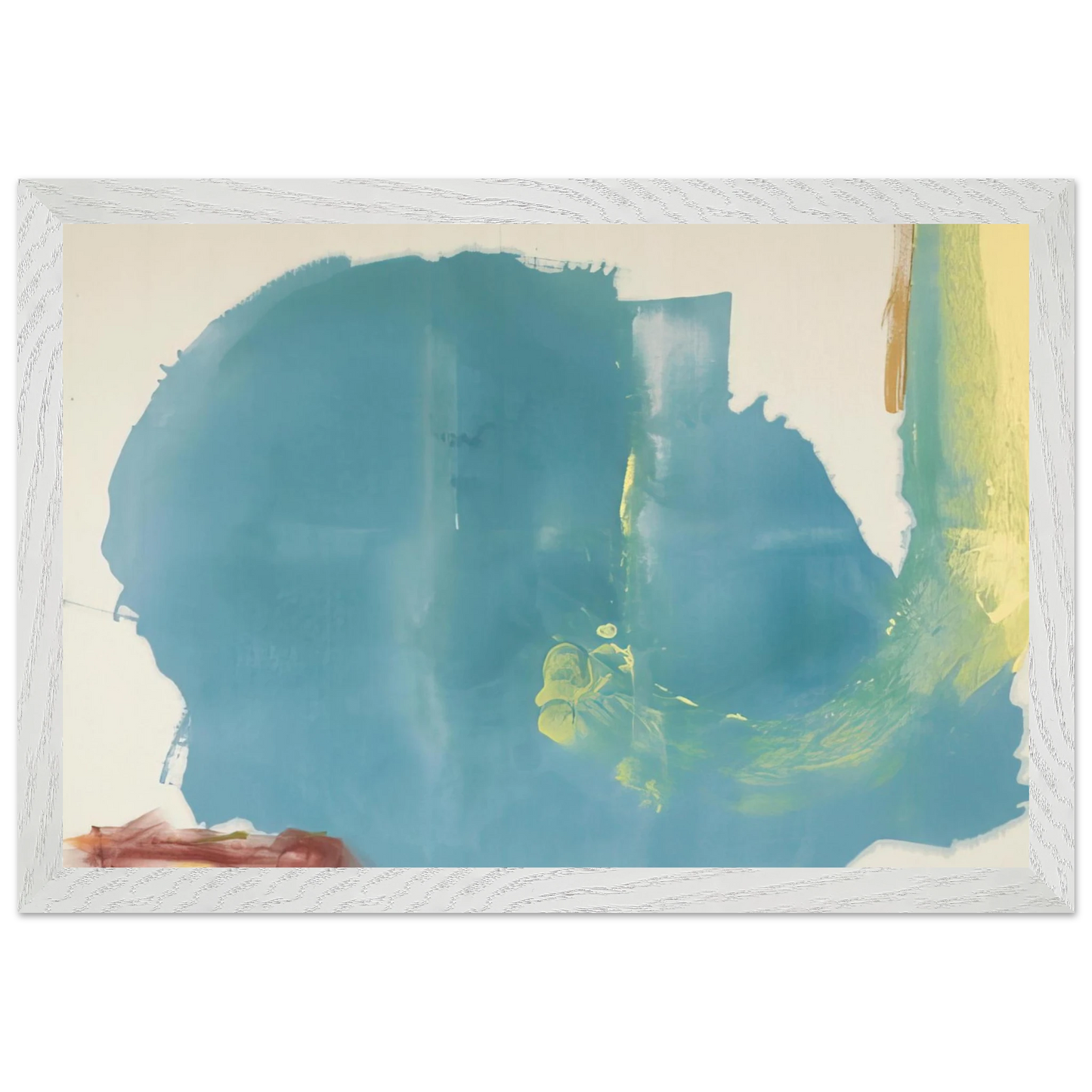 Helen Frankenthaler - Where Necessary - 1977 Wall art - 30x45 cm / 12x18 inches - Premium Wooden Framed Poster With Fine Art Paper-canvas - White frame