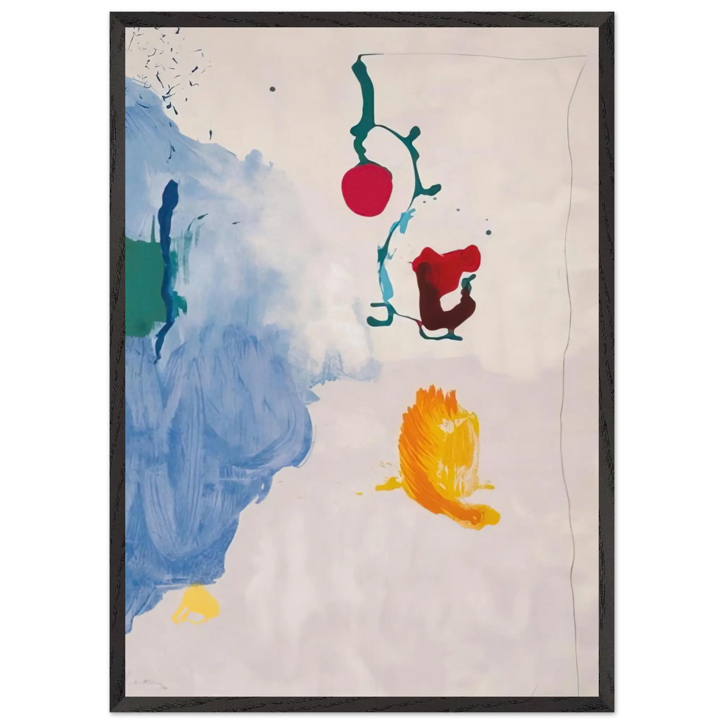 Helen Frankenthaler - Eve - 1995 Wall art - 15x20 cm / 6x8 Inches - Premium Wooden Framed Poster With Fine Art Paper - White frame