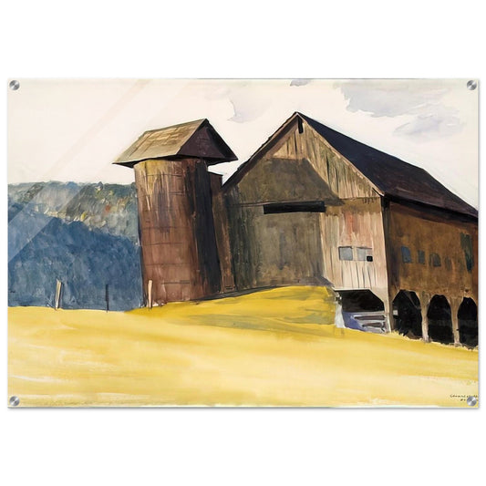 Barn and Silo, Vermont - Edward Hopper Acrylic Print - 70x100 cm / 28x40″ inches