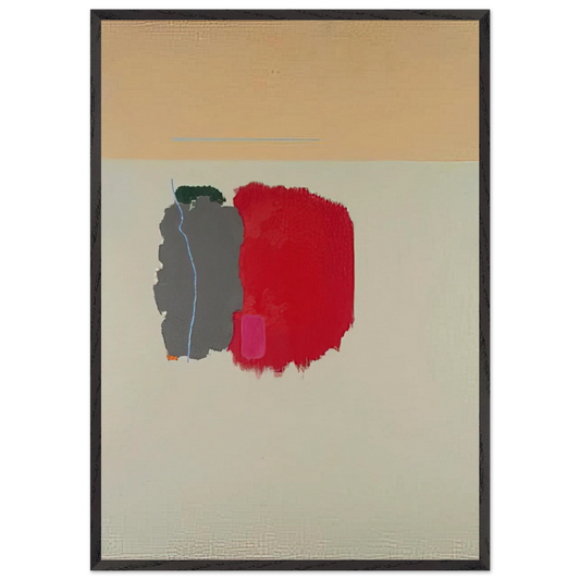 Red Spot - 1954 - John Ferren 70x100 cm / 28x40 inches Framed Art Print – Black Wooden Frame