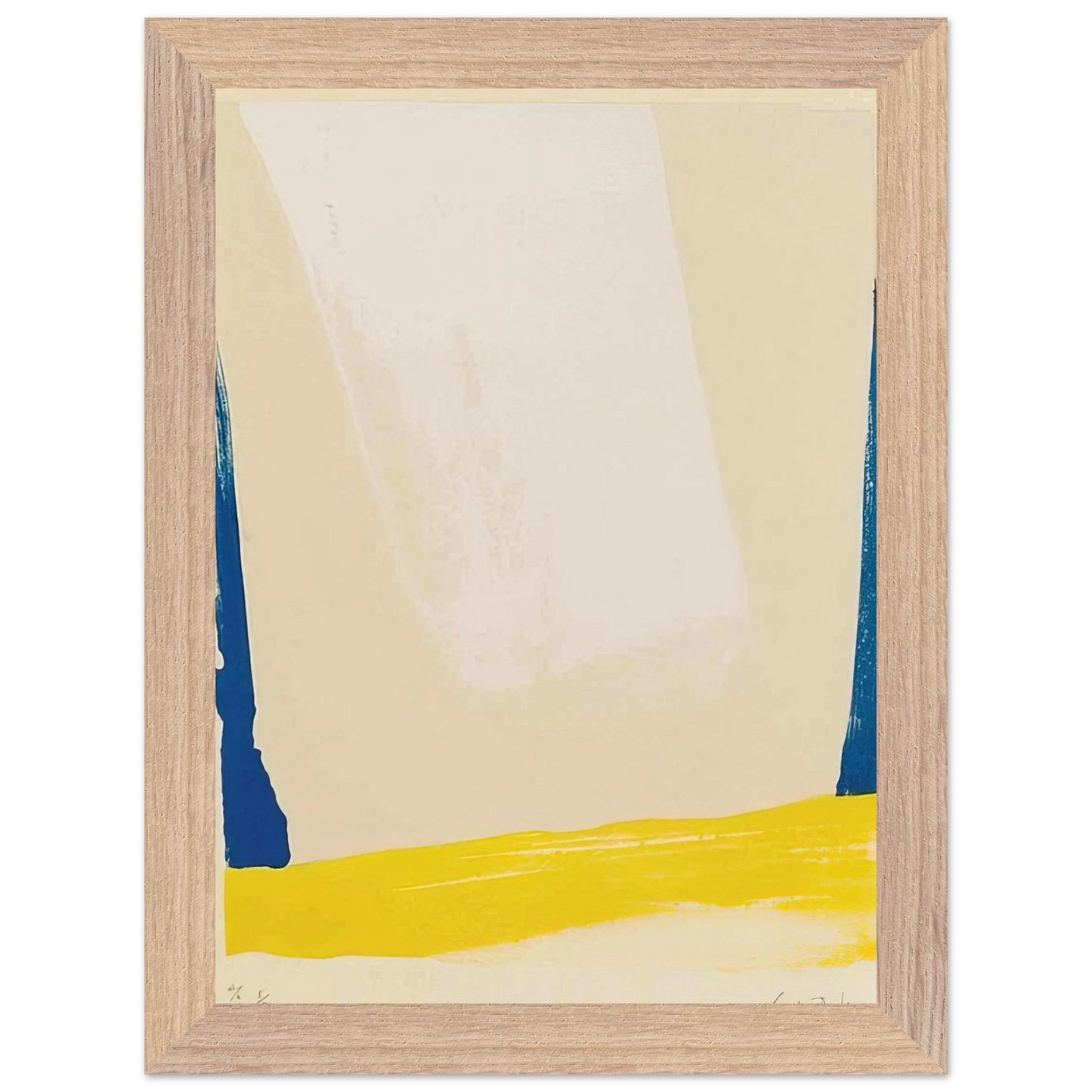 Helen Frankenthaler - White Portal - 1967 Wall art - A1 (59.4 x 84.1  cm) - Premium Wooden Framed Poster With Fine Art Paper-canvas - Wood frame