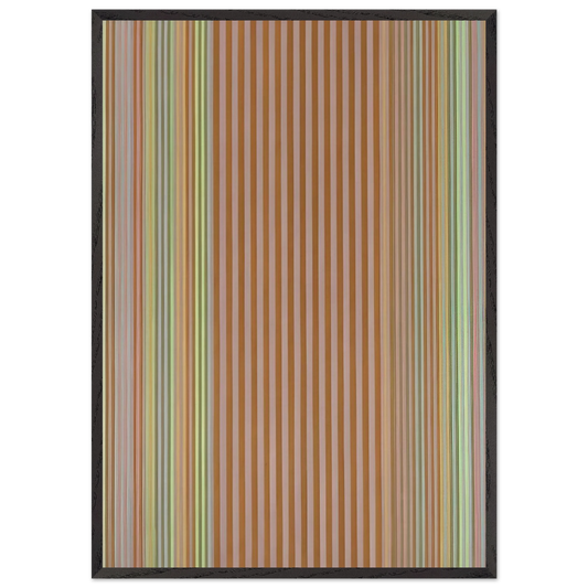 Cannonball - 1969 - Gene Davis 70x100 cm / 28x40 inches Framed Art Print – Black Wooden Frame