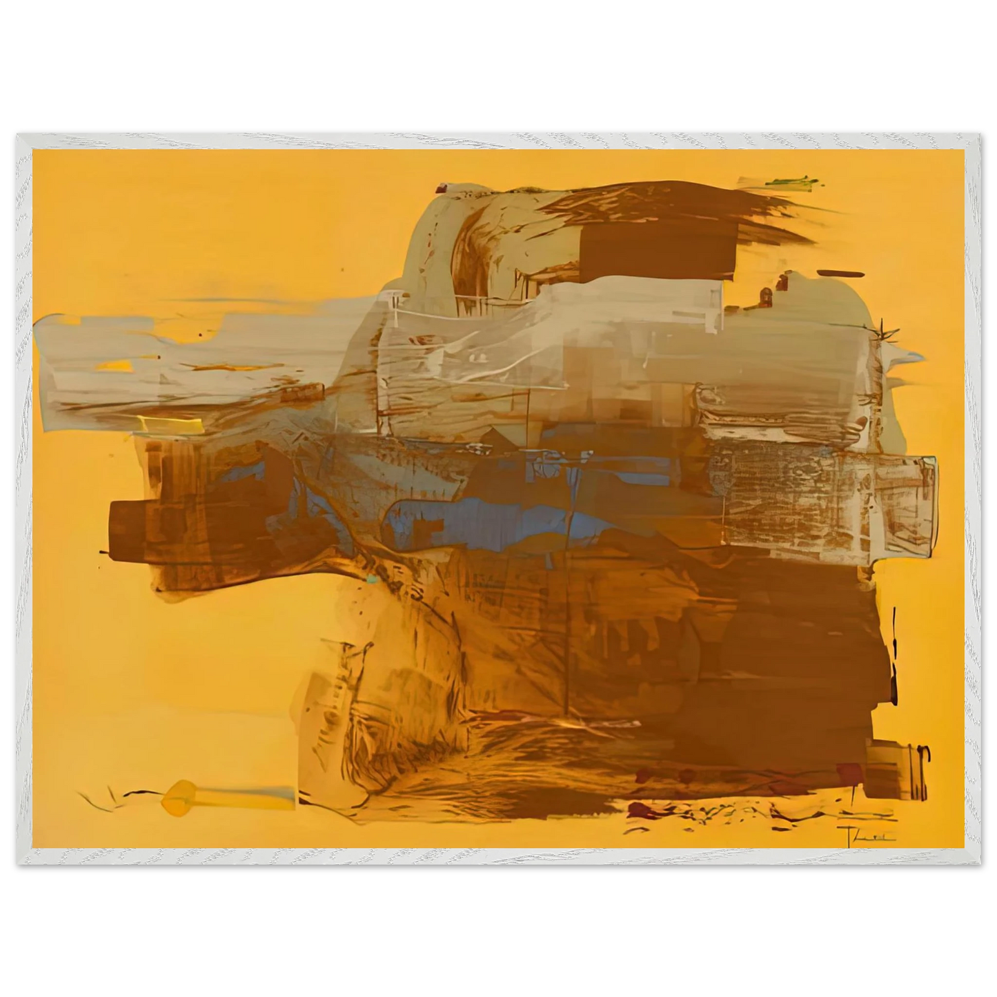 Helen Frankenthaler - Mineral Kingdom, 1976- Wall Art - 21x29.7 cm / 8x12" - Premium Wooden Framed Poster With Fine Art Paper-canvas - Black frame