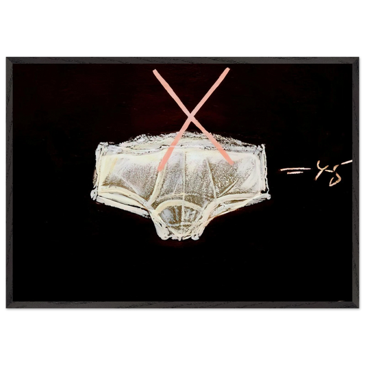ROBA INTERIOR 1972 - Antoni Tapies 70x100 cm / 28x40 inches Framed Art Print – Black Wooden Frame