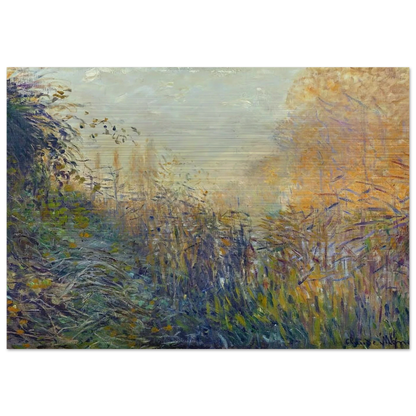 Study Rushes at Argenteuil - claude monet Brushed Aluminum Print - 70x100 cm / 28x40 inches | claude monet Aluminum Print | claude monet Prints