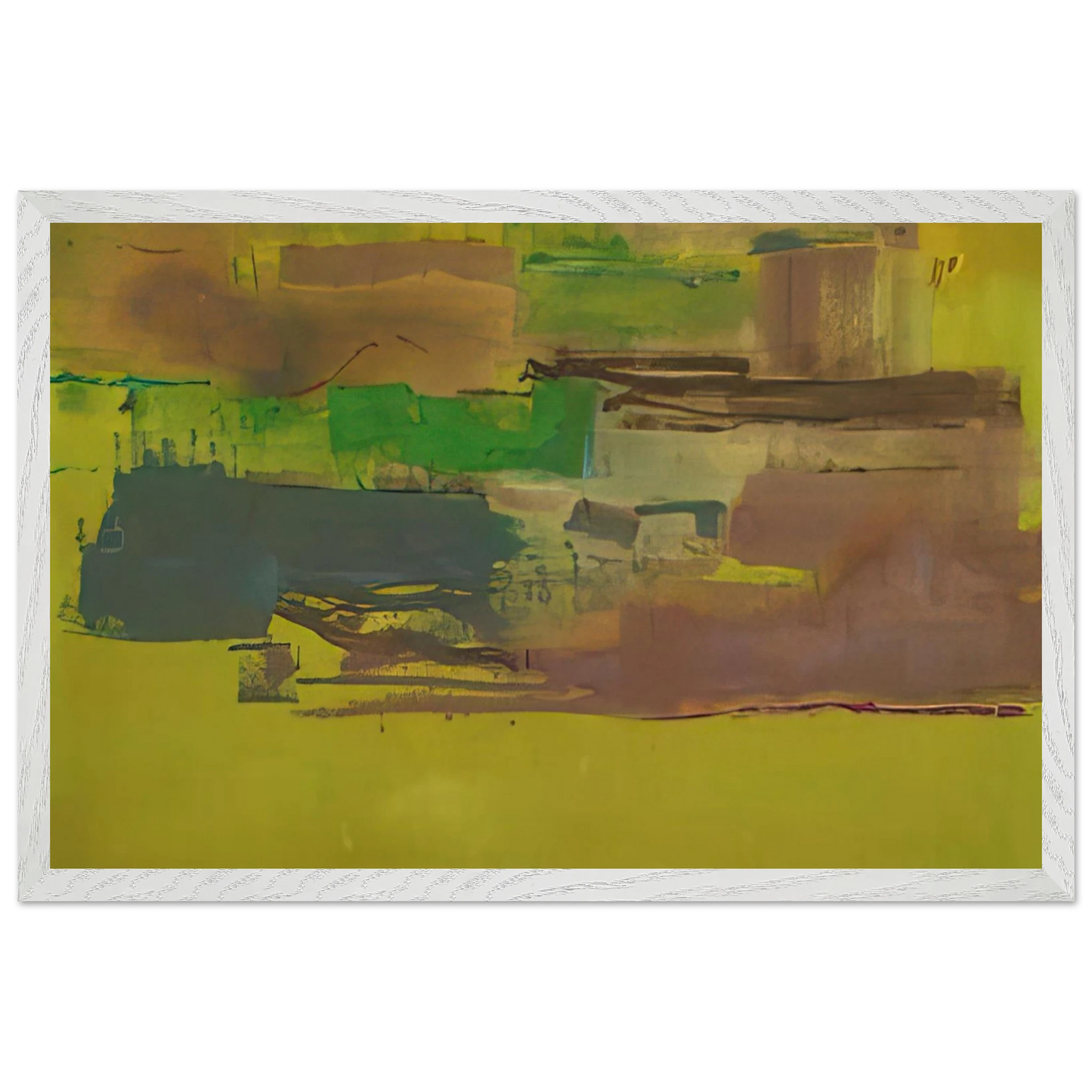 Helen Frankenthaler - August Deep - 1978 Wall art - 40x60 cm / 16x24 inches - Premium Wooden Framed Poster With Fine Art Paper-canvas - Wood frame