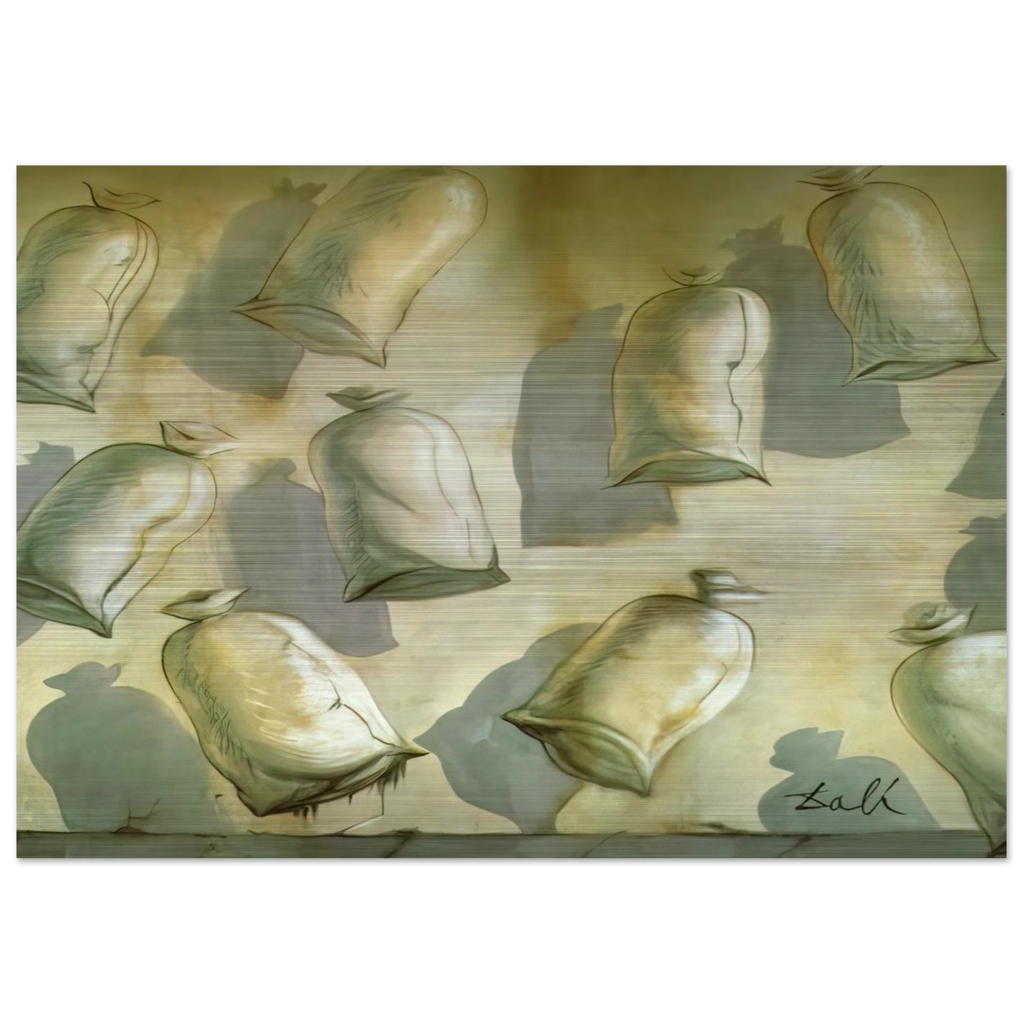 SET DESIGN FOR THE BALLET LOS SACOS DEL MOLINERO 2 - Salvador Dali Brushed Aluminum Print - 70x100 cm / 28x40 inches | Salvador Dali Aluminum Print | Salvador Dali Prints