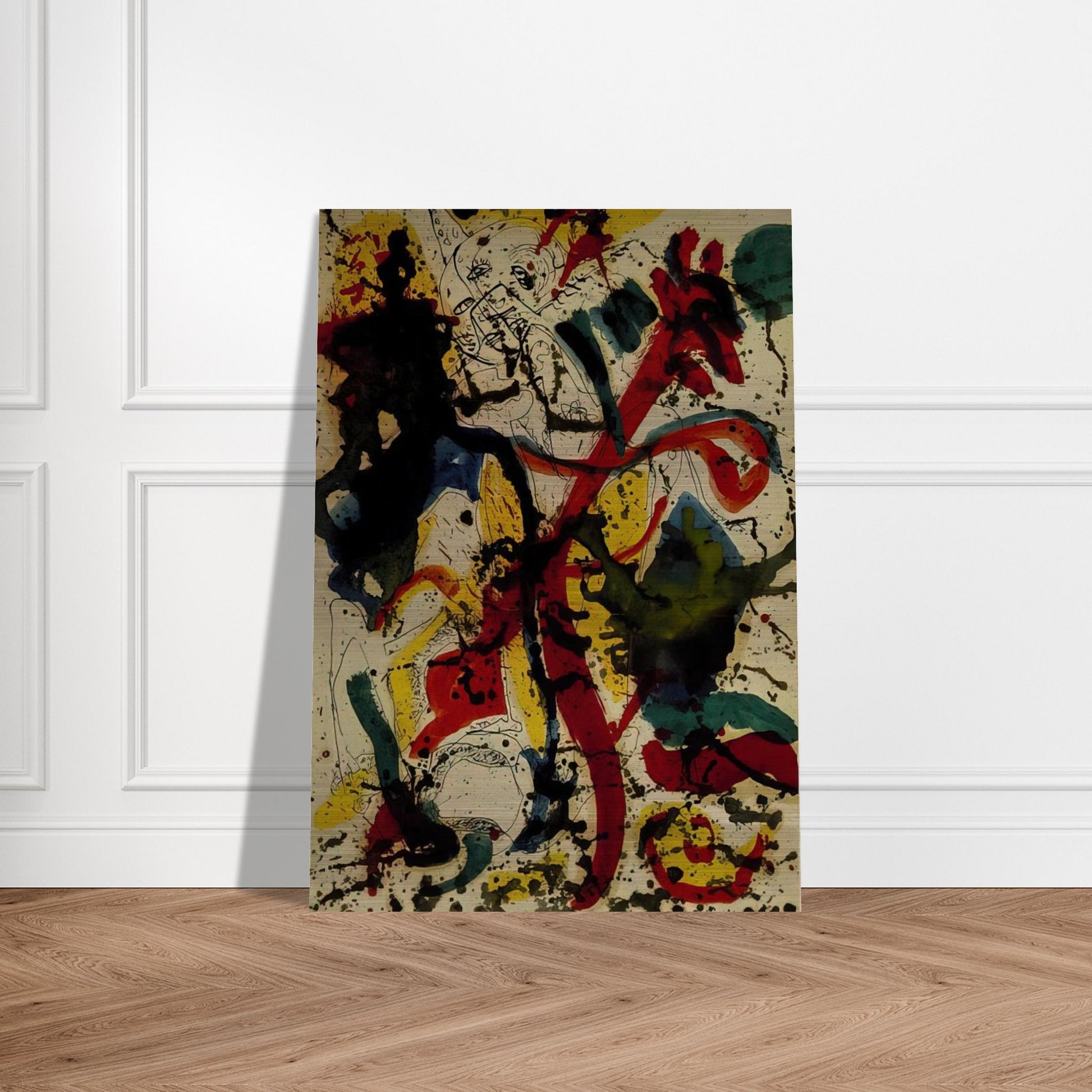 UNTITLED 1944 - Jackson Pollock Brushed Aluminum Print - 70x100 cm / 28x40 inches | Jackson Pollock Aluminum Print | Jackson Pollock Prints