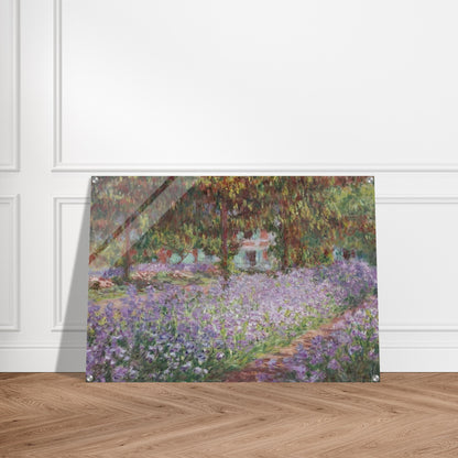 Irises in Monet's Garden - claude monet Acrylic Print - 70x100 cm / 28x40″ inches