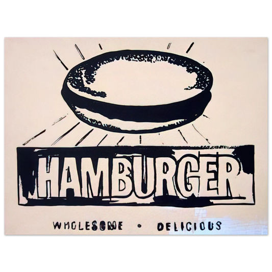 Andy Warhol - Hamburger  beige  Fine Art Poster