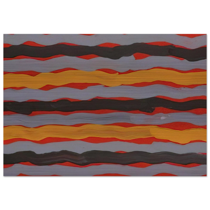 Spear Dreaming - 2001 - Clifford Possum Tjapaltjarri Brushed Aluminum Print - 70x100 cm / 28x40 inches | Clifford Possum Tjapaltjarri Aluminum Print | Clifford Possum Tjapaltjarri Prints