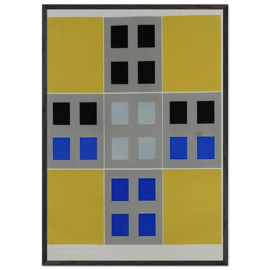Untitled N24 - Jesus Rafael Soto 70x100 cm / 28x40 inches Framed Art Print – Black Wooden Frame