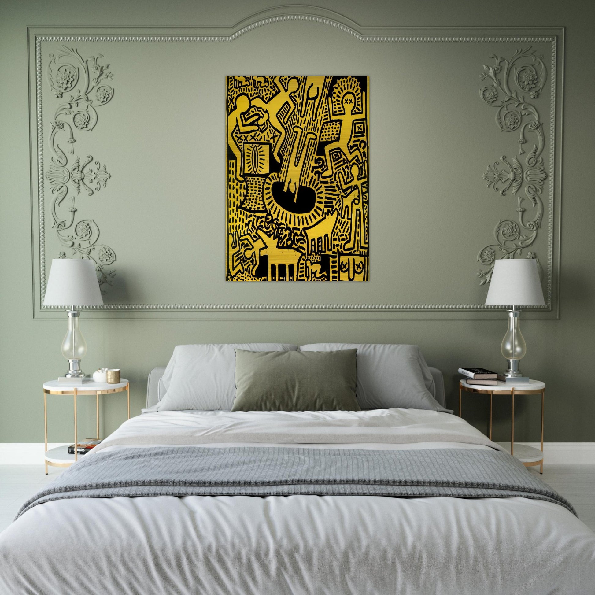UNTITLED 1981 - Keith Haring Brushed Aluminum Print - 70x100 cm / 28x40 inches | Keith Haring Aluminum Print | Keith Haring Prints | Keith Haring Art For Sale