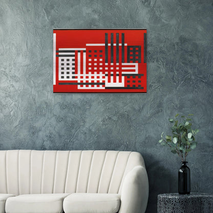 FACTORY 1925 - Josef Albers Brushed Aluminum Print - 70x100 cm / 28x40 inches | Josef Albers Aluminum Print | Josef Albers Prints