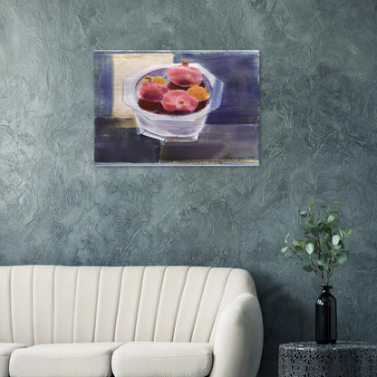 Still Life with Bowl of Pomegranates - 1964 - Morris Graves Brushed Aluminum Print - 70x100 cm / 28x40 inches | Morris Graves Aluminum Print | Morris Graves Prints