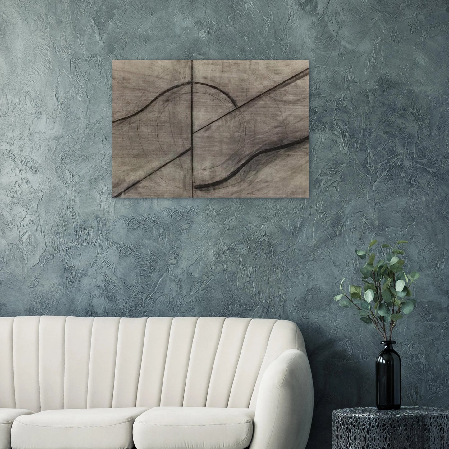 Drawing Based Upon the Breath - Allan Kaprow Brushed Aluminum Print - 70x100 cm / 28x40 inches | Allan Kaprow Aluminum Print | Allan Kaprow Prints