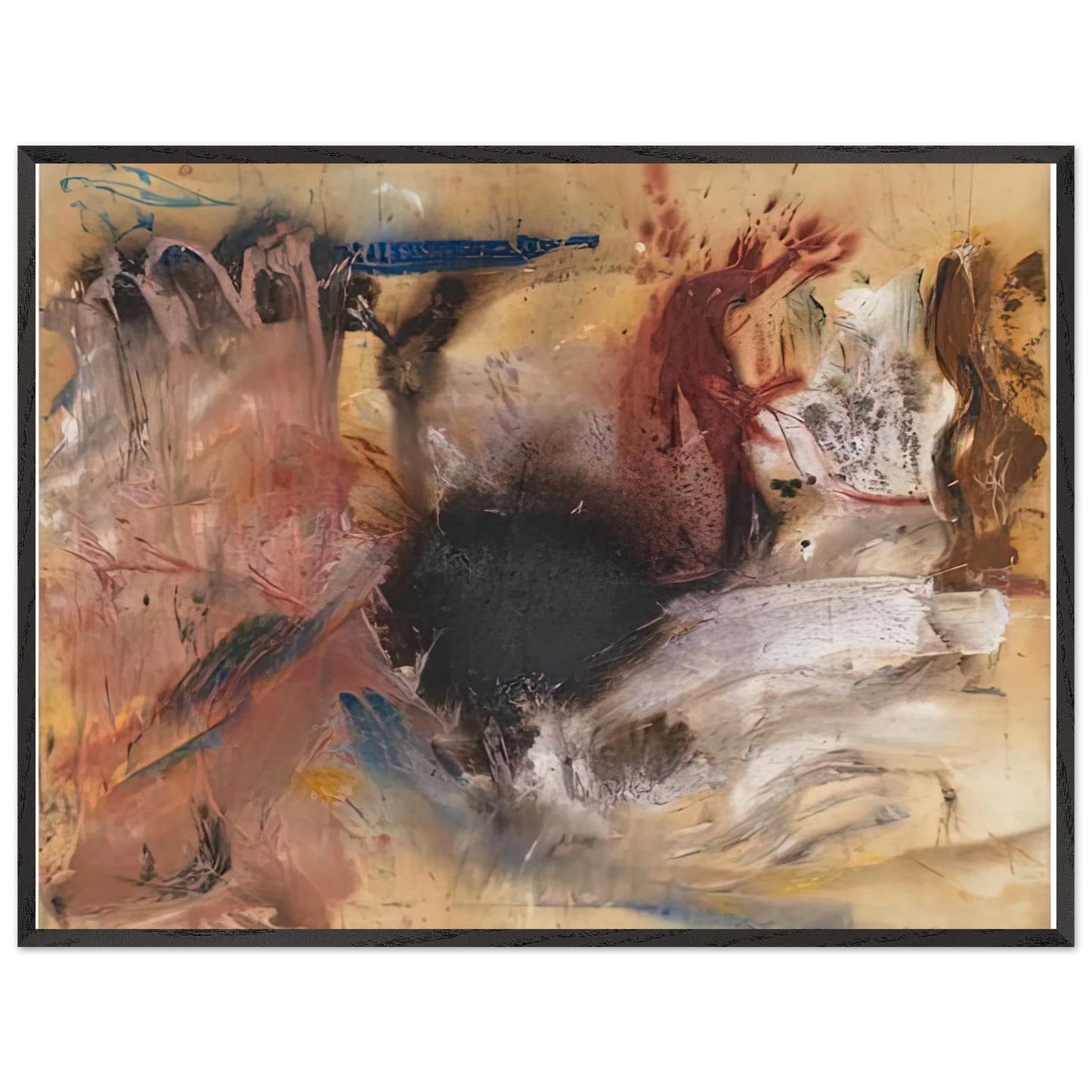 Helen Frankenthaler - Sun Spot, 1954- Wall Art - 21x29.7 cm / 8x12" - Premium Wooden Framed Poster With Fine Art Paper-canvas - Wood frame