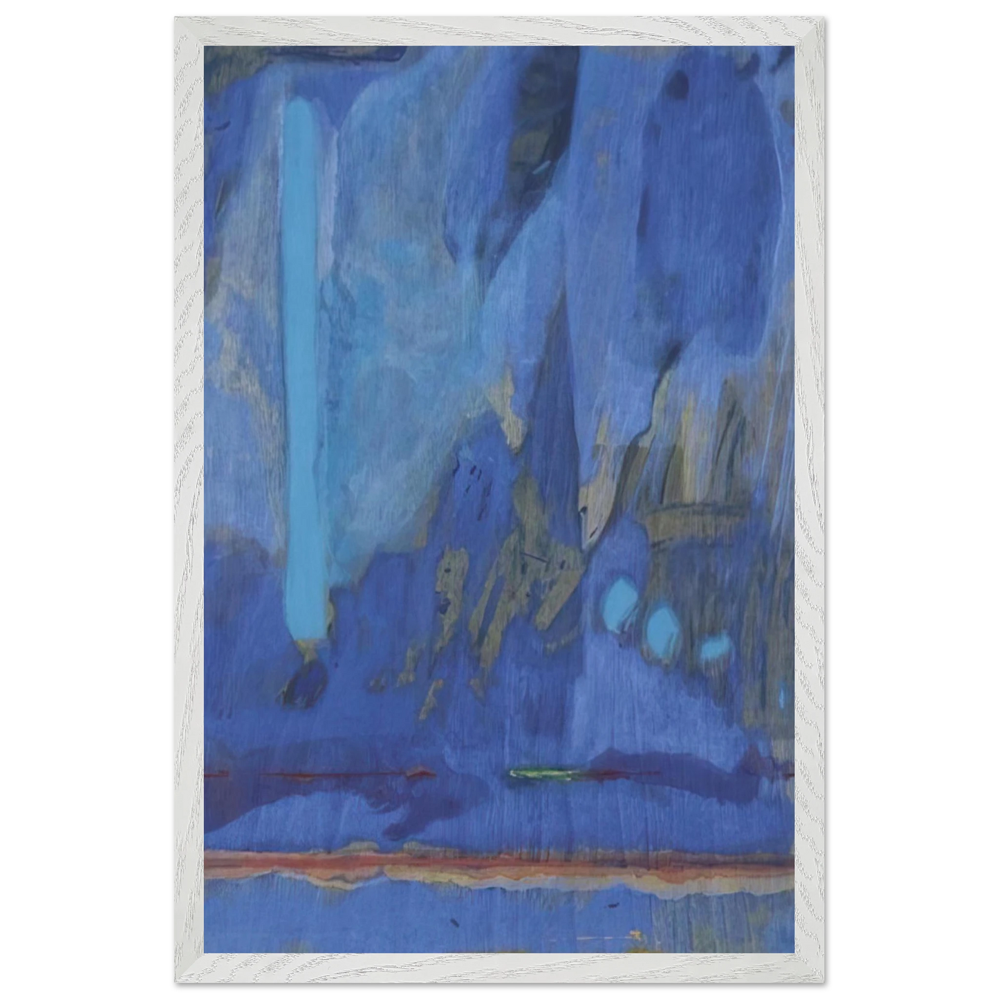 Helen Frankenthaler - Tales of Genji III - 1998 Wall art - 70x100 cm / 28x40 inches - Premium Wooden Framed Poster With Fine Art Paper-canvas - Black frame