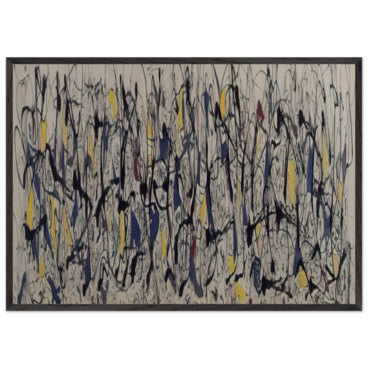 SUMMERTIME NUMBER 9A 1948 - Jackson Pollock 70x100 cm / 28x40 inches Framed Art Print – Black Wooden Frame