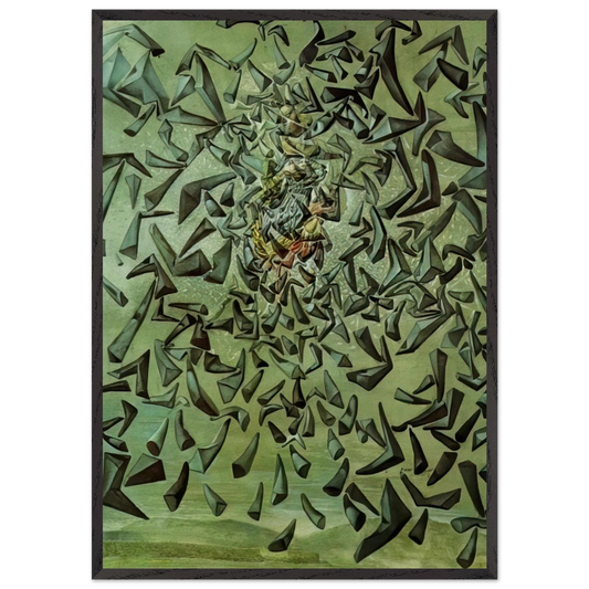 ASCENSIONIST SAINT CECILIA - Salvador Dali 70x100 cm / 28x40 inches Framed Art Print – Black Wooden Frame