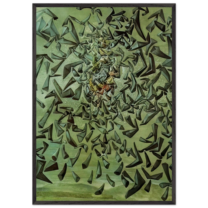 ASCENSIONIST SAINT CECILIA - Salvador Dali 70x100 cm / 28x40 inches Framed Art Print – Black Wooden Frame