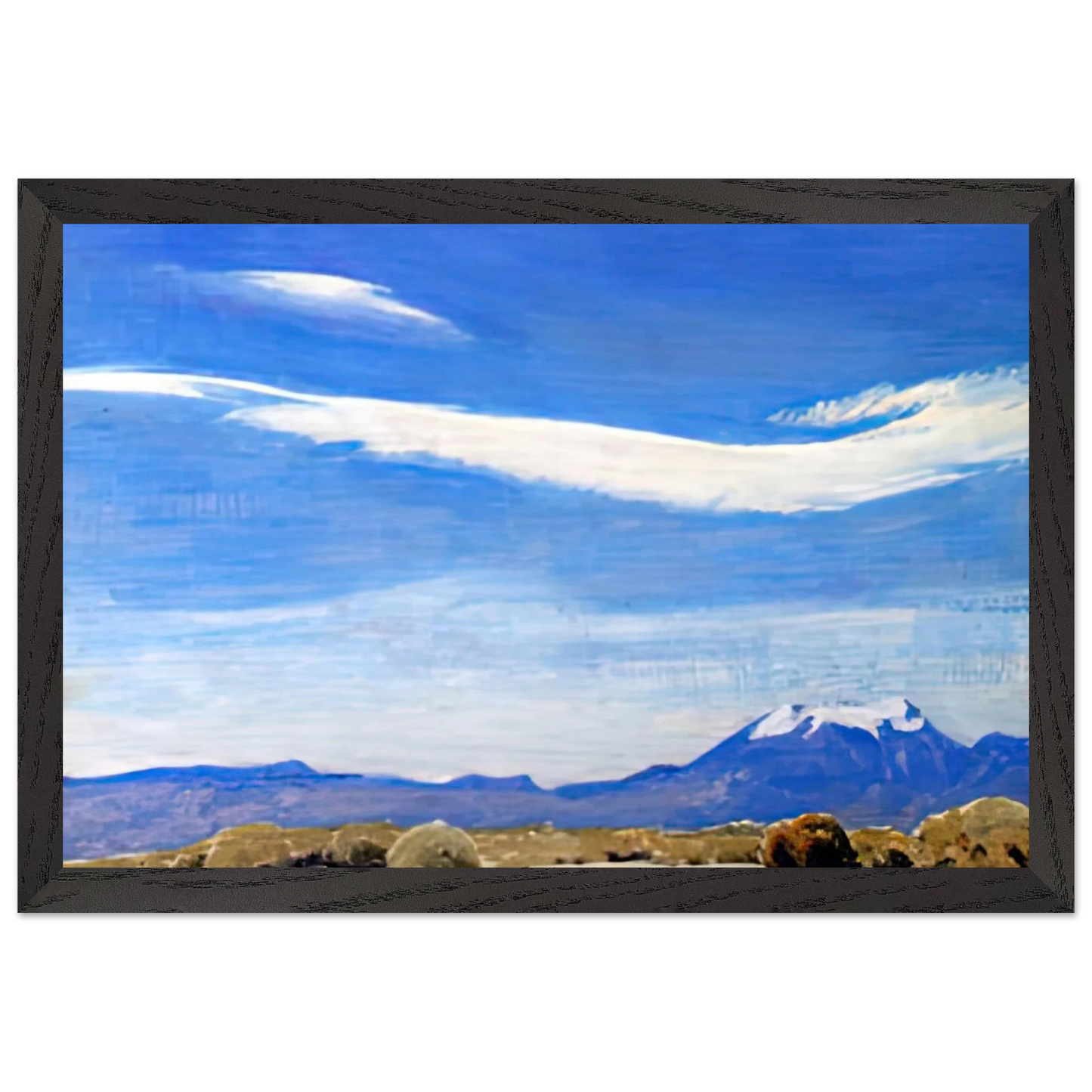 Maynard Dixon - THE CLOUD COACHELLA VALLEY CALIFORNIA 1940 Wall art - 70x100 cm / 28x40 inches - Premium Wooden Framed Poster With Fine Art Paper-canvas - Black frame
