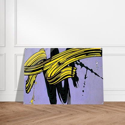YELLOW AND GREEN BRUSHSTROKES 1966 - Roy Lichtenstein Acrylic Print - 70x100 cm / 28x40″ inches