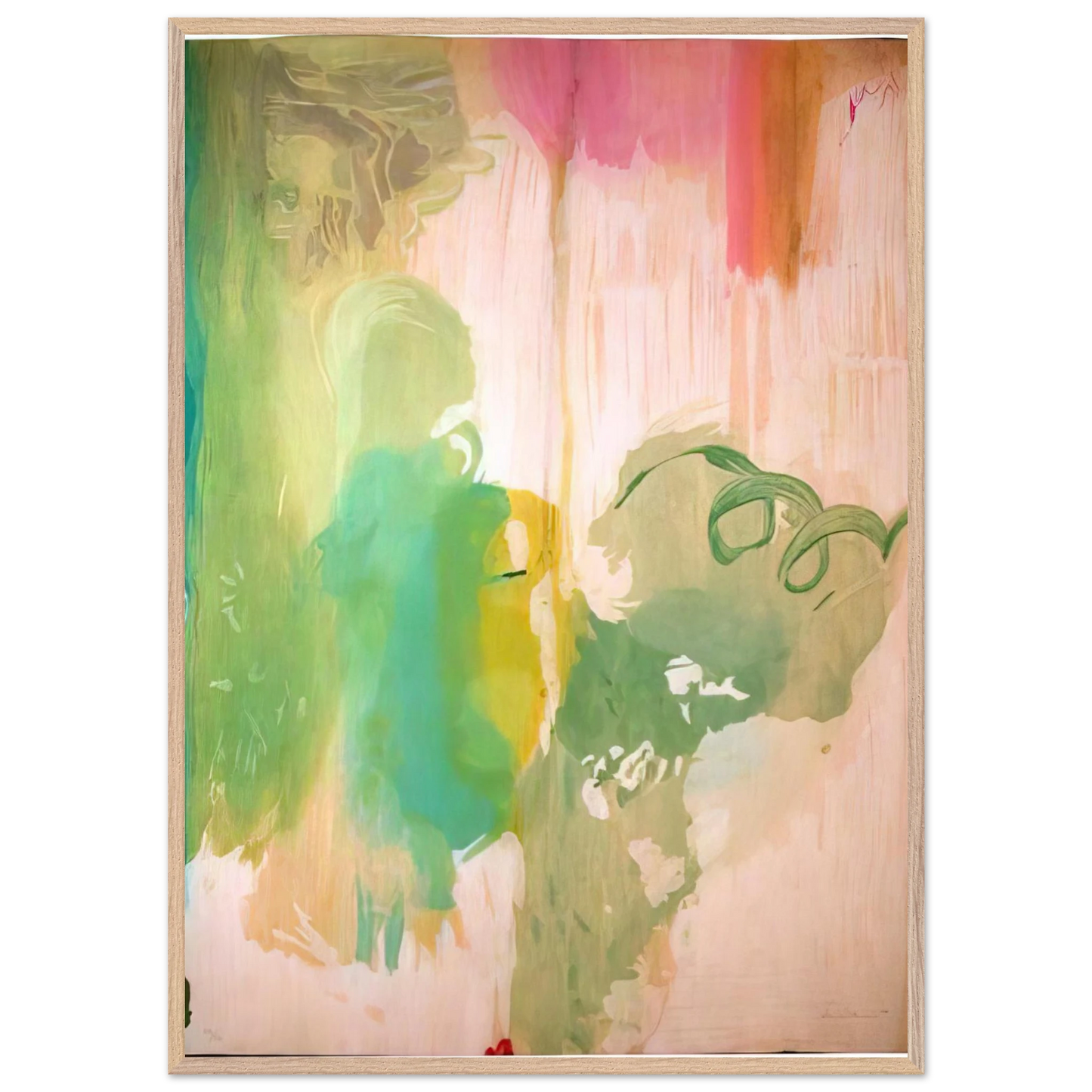 Helen Frankenthaler - Snow Pines - 2004 Wall art - 60x80 cm / 24x32 inches - Premium Wooden Framed Poster With Fine Art Paper-canvas - Black frame