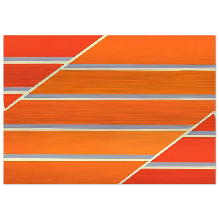 Orange Time - 1965 - Larry Zox Brushed Aluminum Print - 70x100 cm / 28x40 inches | Larry Zox Aluminum Print | Larry Zox Prints