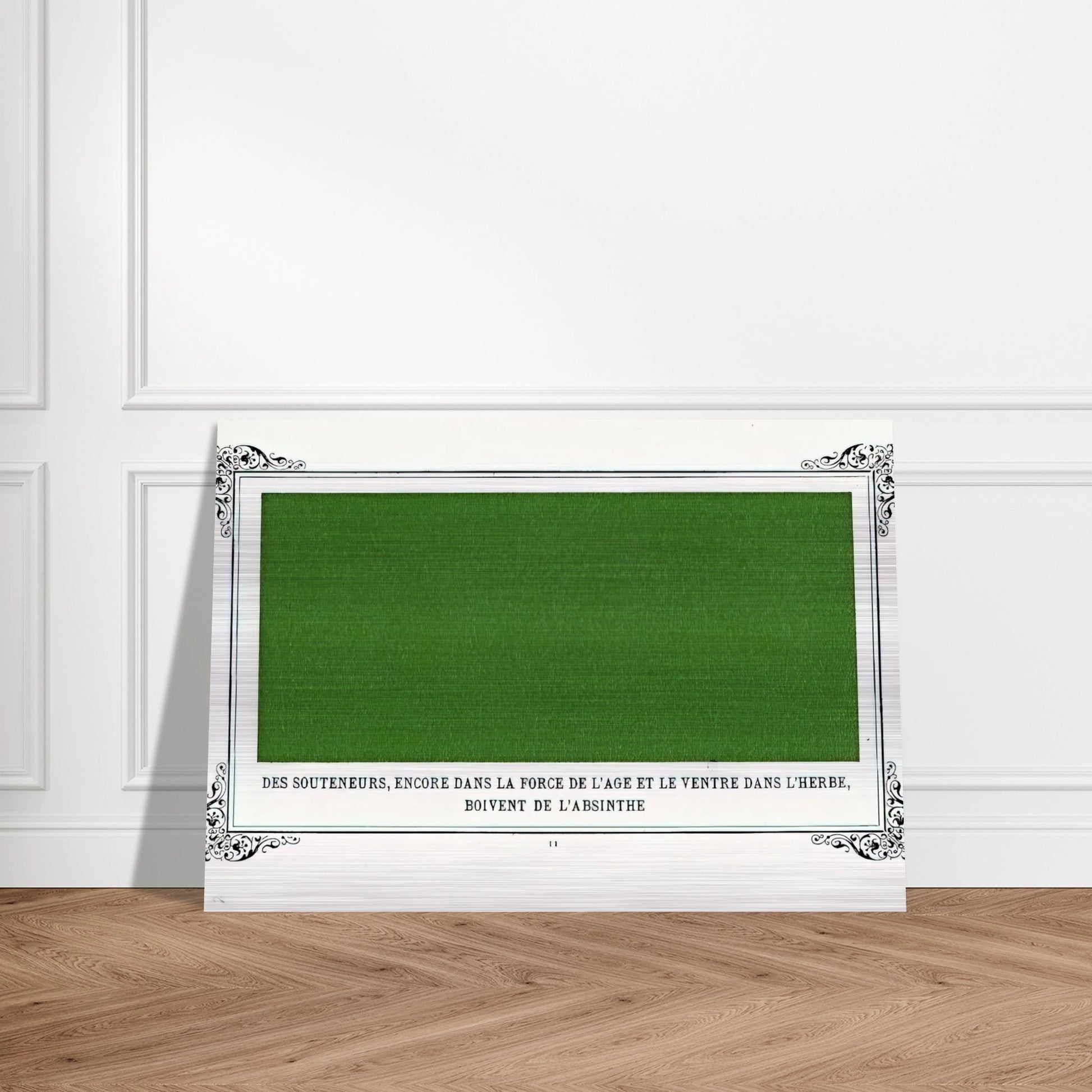 Some Pimps, Known as Green Backs, on their Bellies in the Grass, Drinking Absinthe - Alphonse Allais Brushed Aluminum Print - 70x100 cm / 28x40 inches | Alphonse Allais Aluminum Print | Alphonse Allais Prints