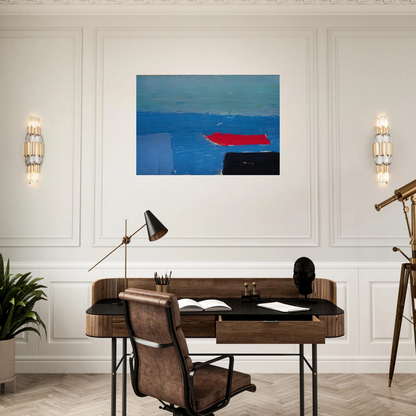 Bâteau - Lyrical Abstraction - Nicolas de Stael Brushed Aluminum Print - 70x100 cm / 28x40 inches | Nicolas de Stael Aluminum Print | Nicolas de Stael Prints
