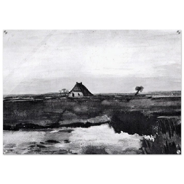 Landscape with a Farm - Vincent van Gogh Acrylic Print - 70x100 cm / 28x40″ inches