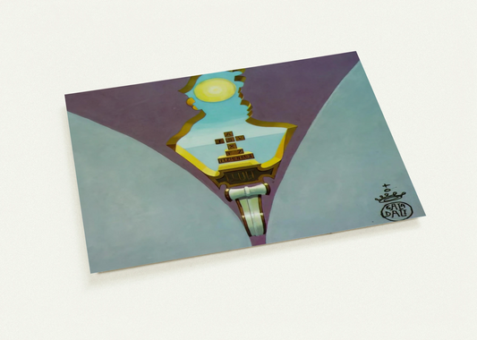 HOMAGE TO RAIMUNDUS LULLUS DESIGN FOR A CEILING PAINTING By Salvador Dali Pack of 10 Post Cards | Salvador Dali Post Cards | A6 (10.5 x 14.8 cm) - 4.1 x 5.8 inches