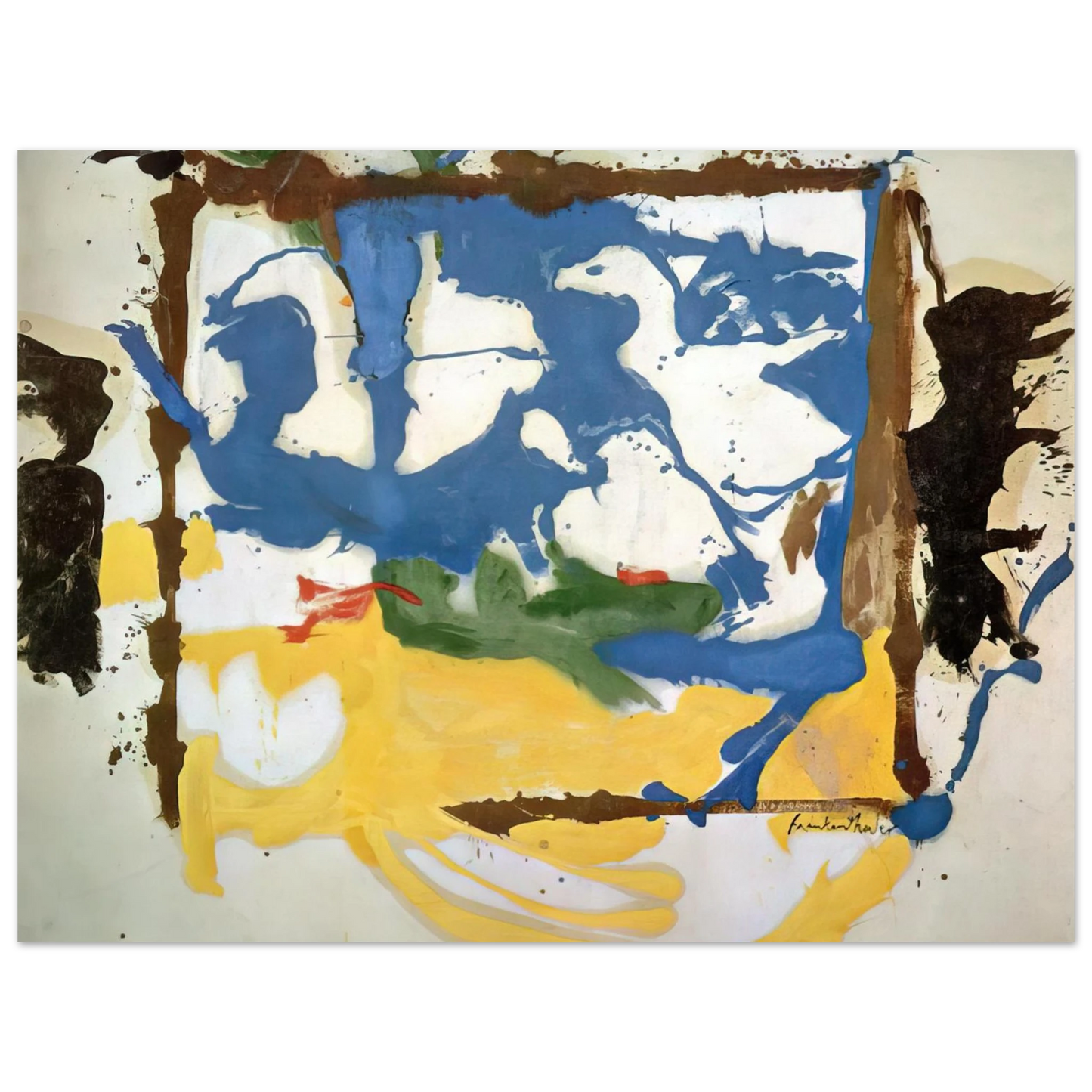 Helen Frankenthaler - Swan Lake #2 - 1961 Wall art - 20x25 cm / 8x10 inches - Fine Art Poster-canvas - -