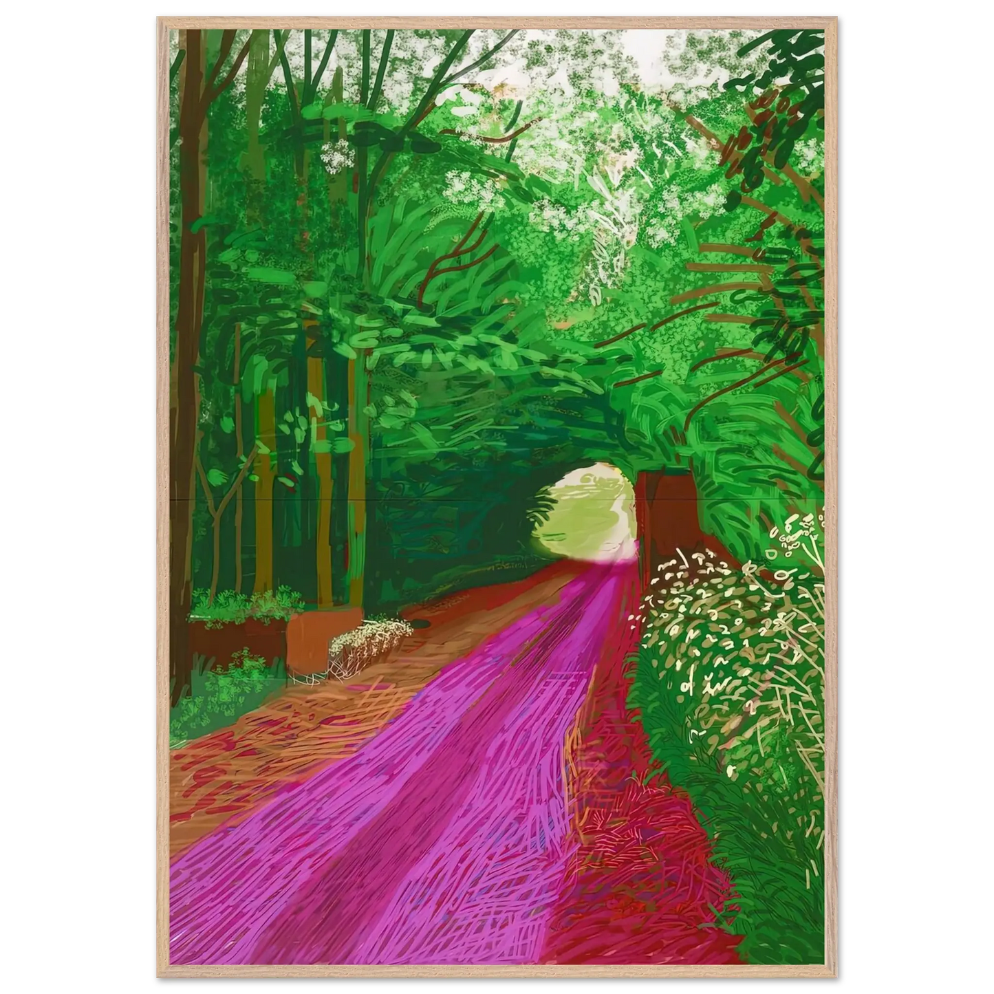 David Hockney - David Hockney Wall art - A1 (59.4 x 84.1  cm) - Premium Wooden Framed Poster With Fine Art Paper - Black frame