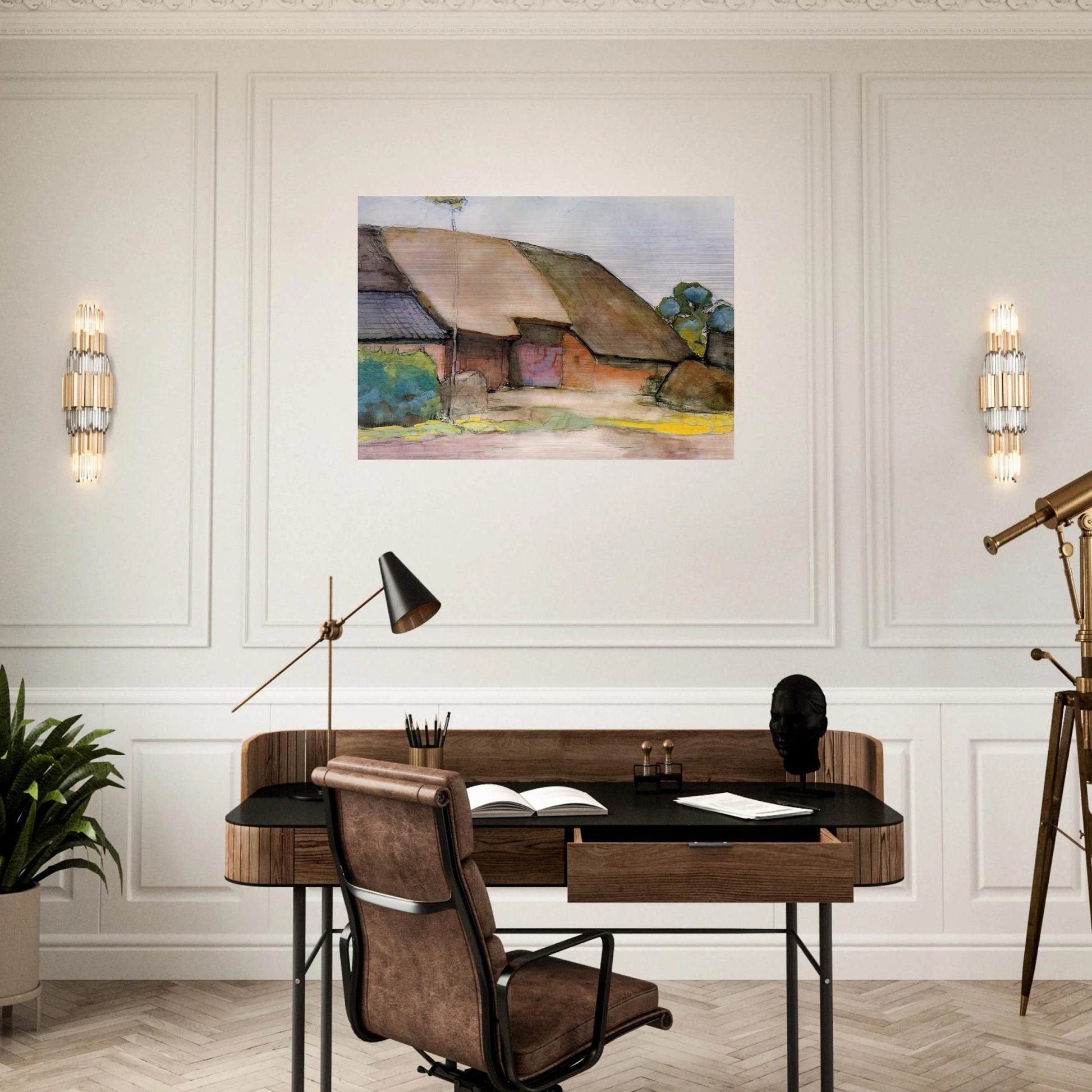 Farm Sun - Piet Mondrian Brushed Aluminum Print - 70x100 cm / 28x40 inches | Piet Mondrian Aluminum Print | Piet Mondrian Prints