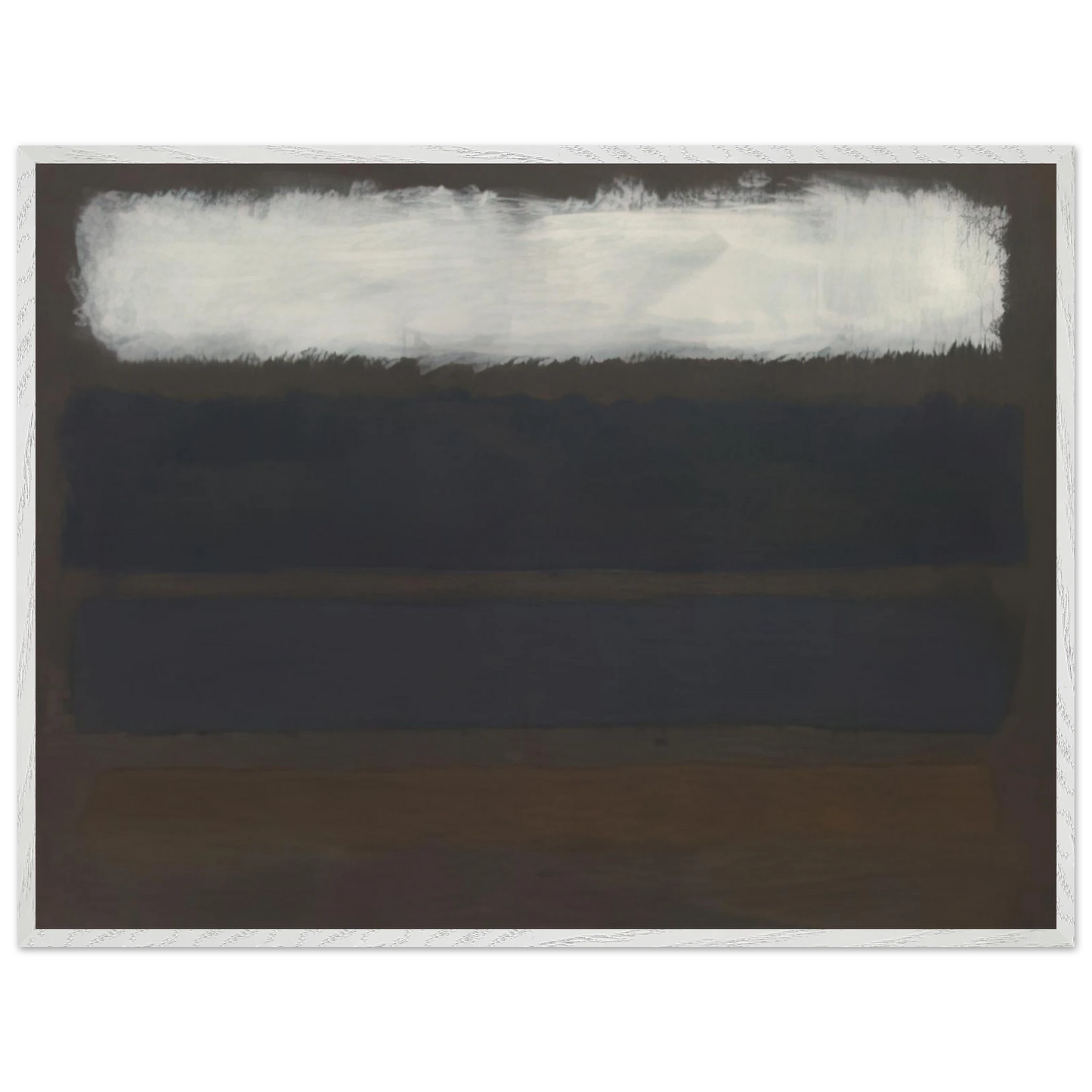 Mark Rothko - No. 14 Horizontals, White over Darks - 1961 Wall Art - 60x80 cm / 24x32 inches - Fine Art Poster - -