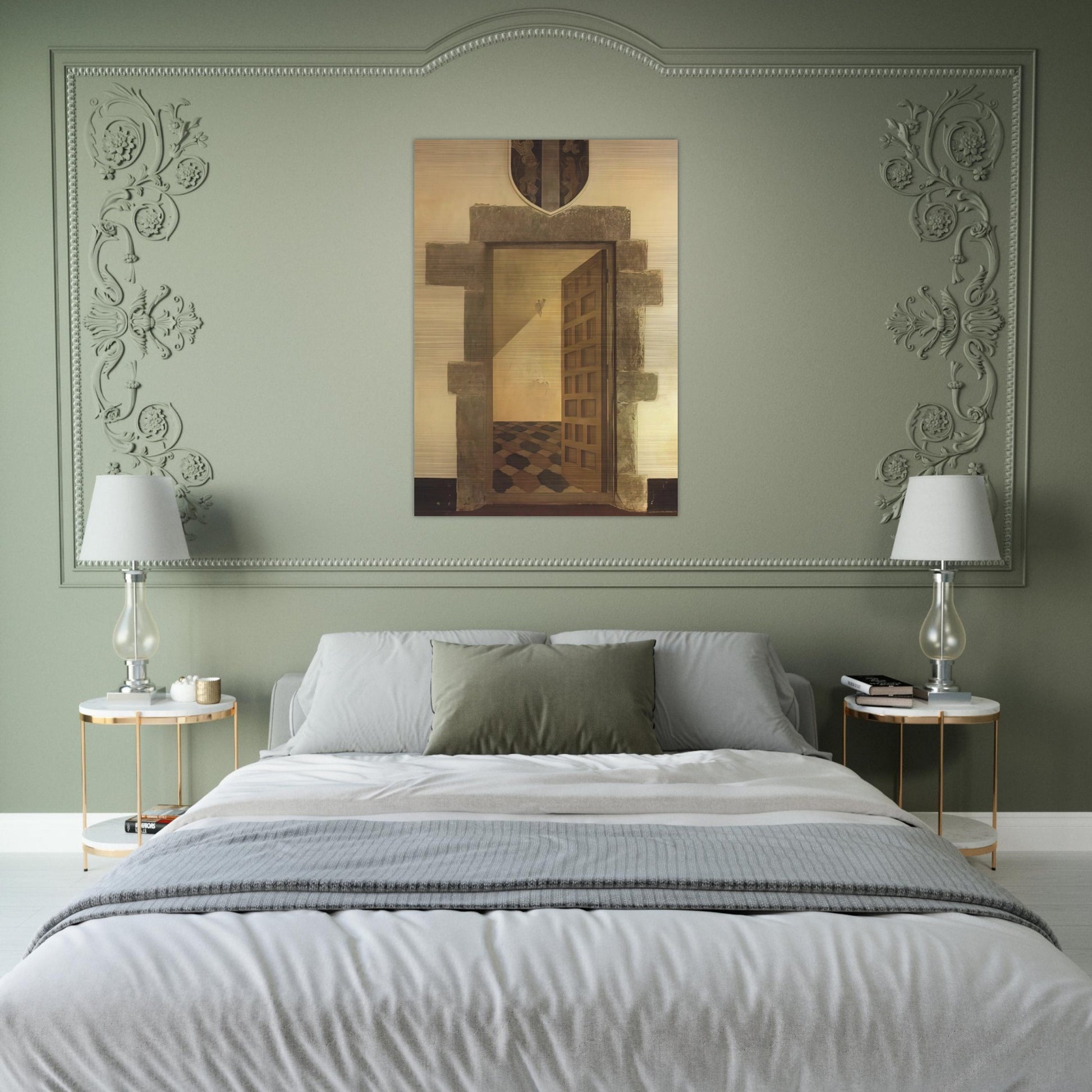 OVERTURE IN TROMPE L OEIL - Salvador Dali Brushed Aluminum Print - 70x100 cm / 28x40 inches | Salvador Dali Aluminum Print | Salvador Dali Prints