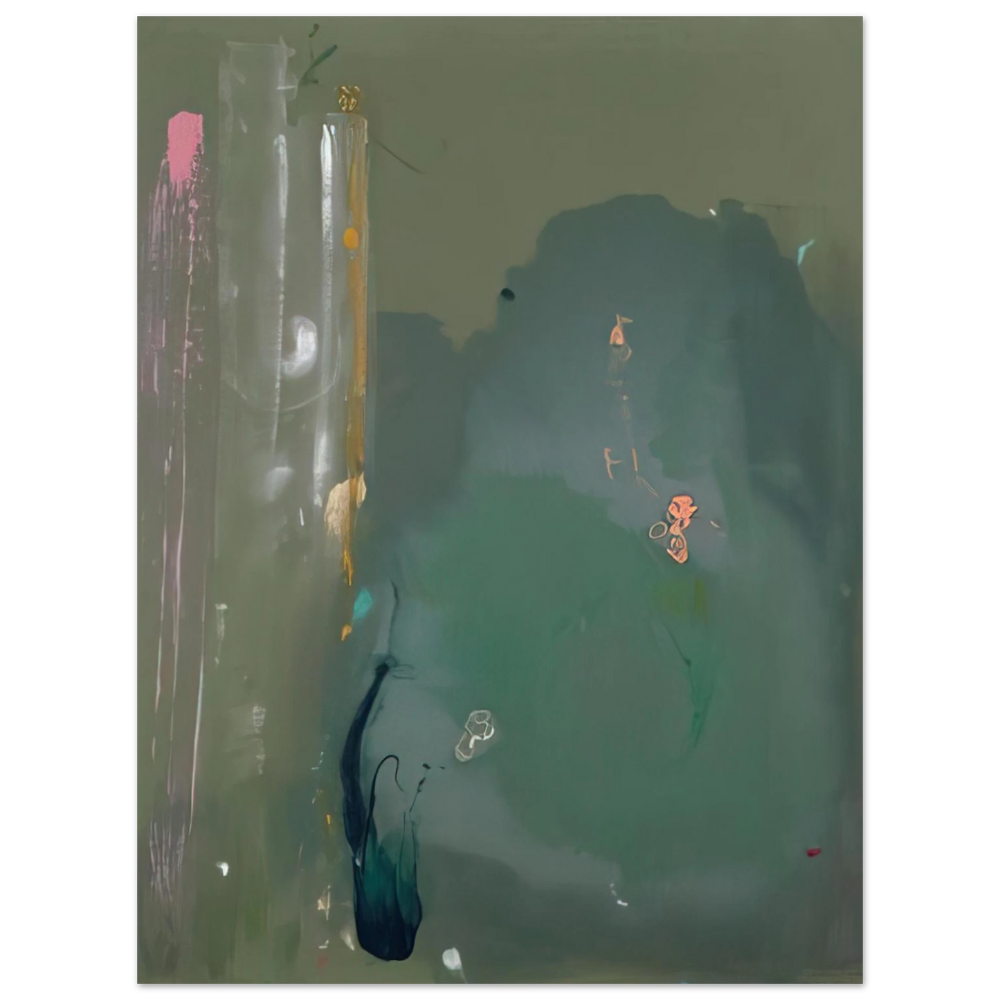 Helen Frankenthaler - CÃƒÆ’Ã‚Â´te d Argent - 1980 Wall art - A1 (59.4 x 84.1  cm) - Premium Wooden Framed Poster With Fine Art Paper-canvas - Wood frame