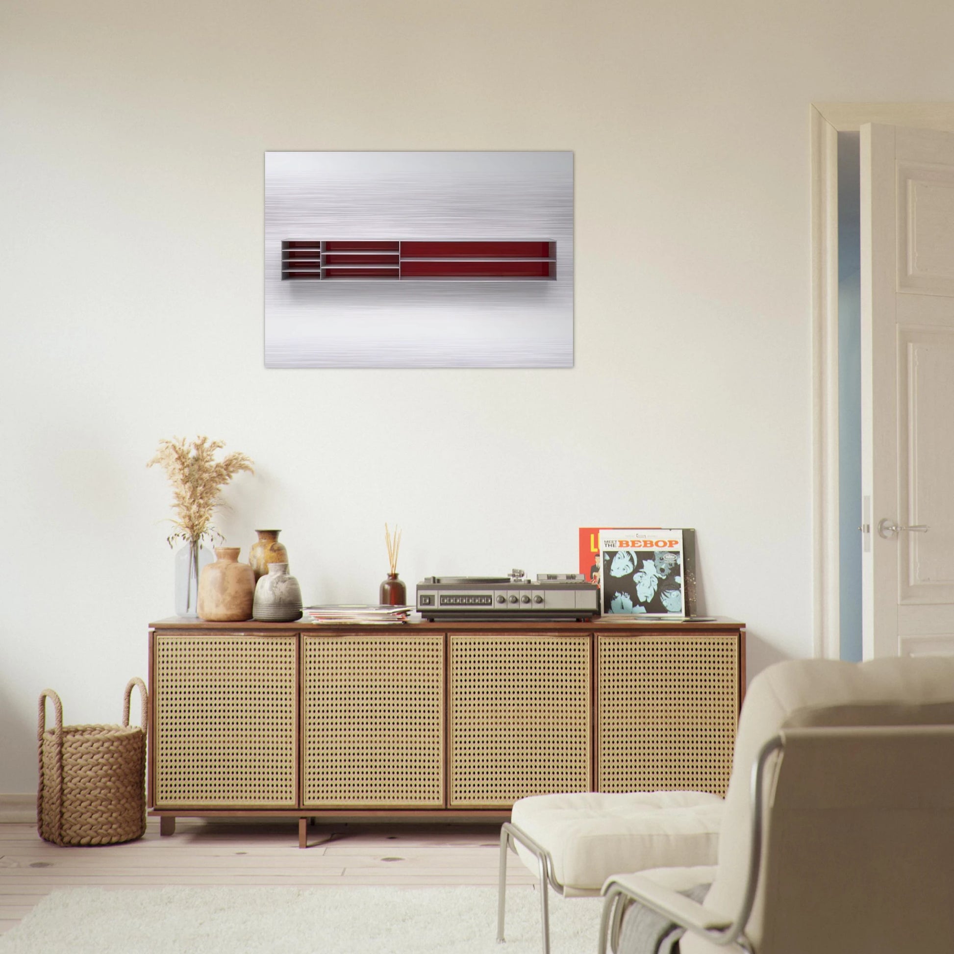 Untitled - 1984 - Donald Judd Brushed Aluminum Print - 70x100 cm / 28x40 inches | Donald Judd Aluminum Print | Donald Judd Prints