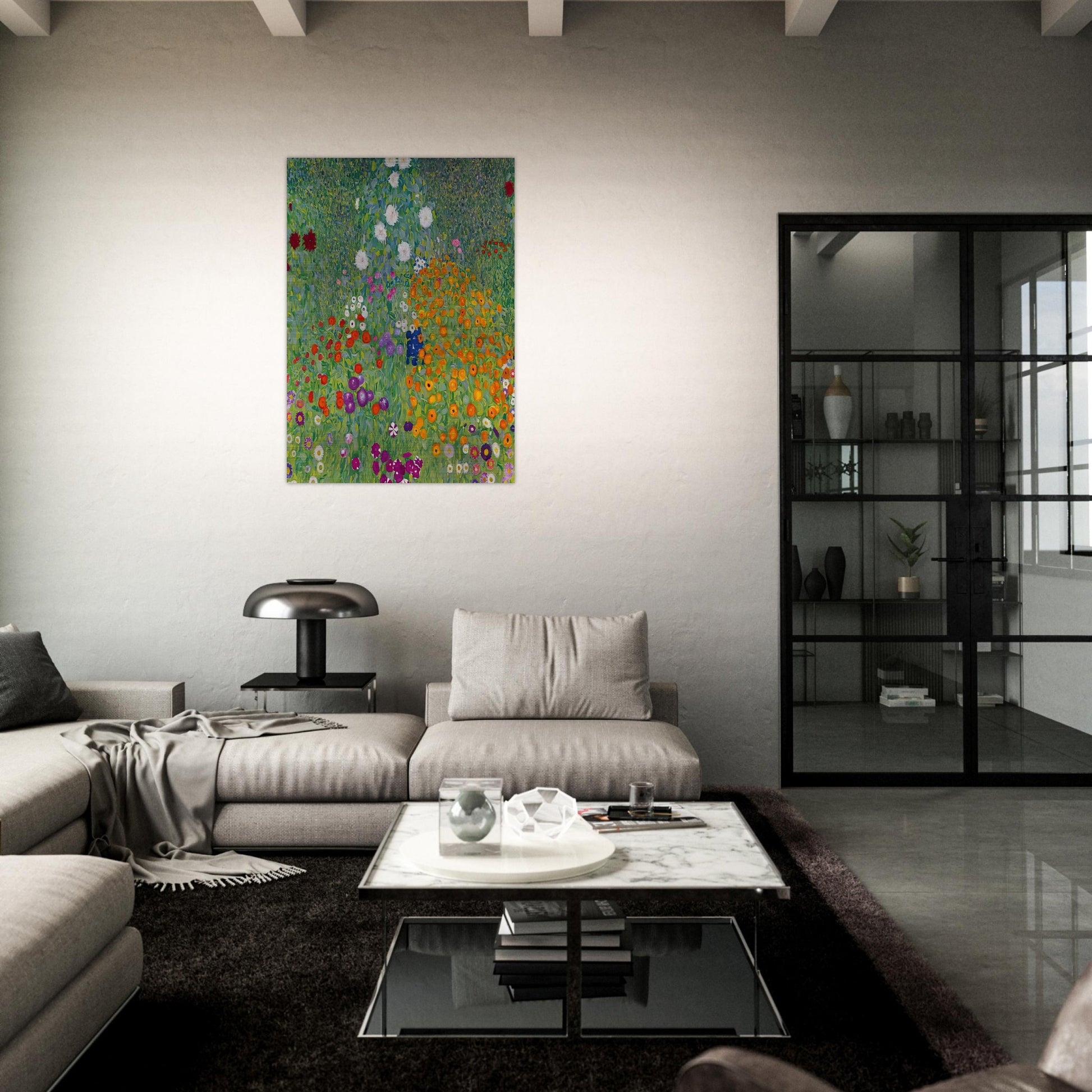 BLUMENGARTEN 1907 - Gustav Klimt Brushed Aluminum Print - 70x100 cm / 28x40 inches | Gustav Klimt Aluminum Print | Gustav Klimt Prints