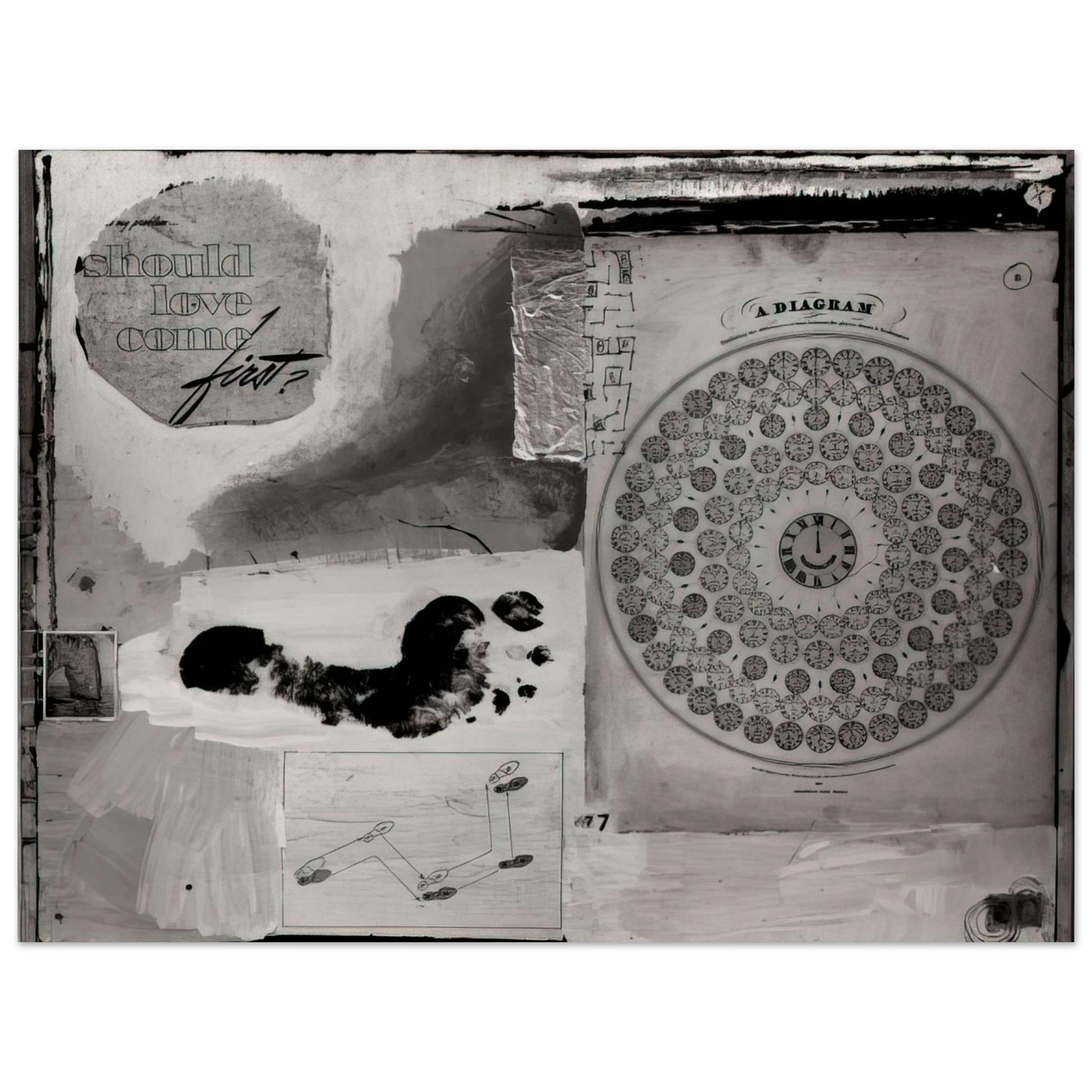 Robert Rauschenberg - SHOULD LOVE COME FIRST 1951  75x100 cm / 30x40inches Fine Art Poster