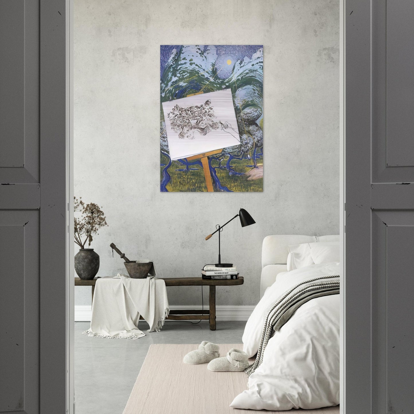 St-Remy de Provence - 1983 - Brett Whiteley Brushed Aluminum Print - 70x100 cm / 28x40 inches | Brett Whiteley Aluminum Print | Brett Whiteley Prints