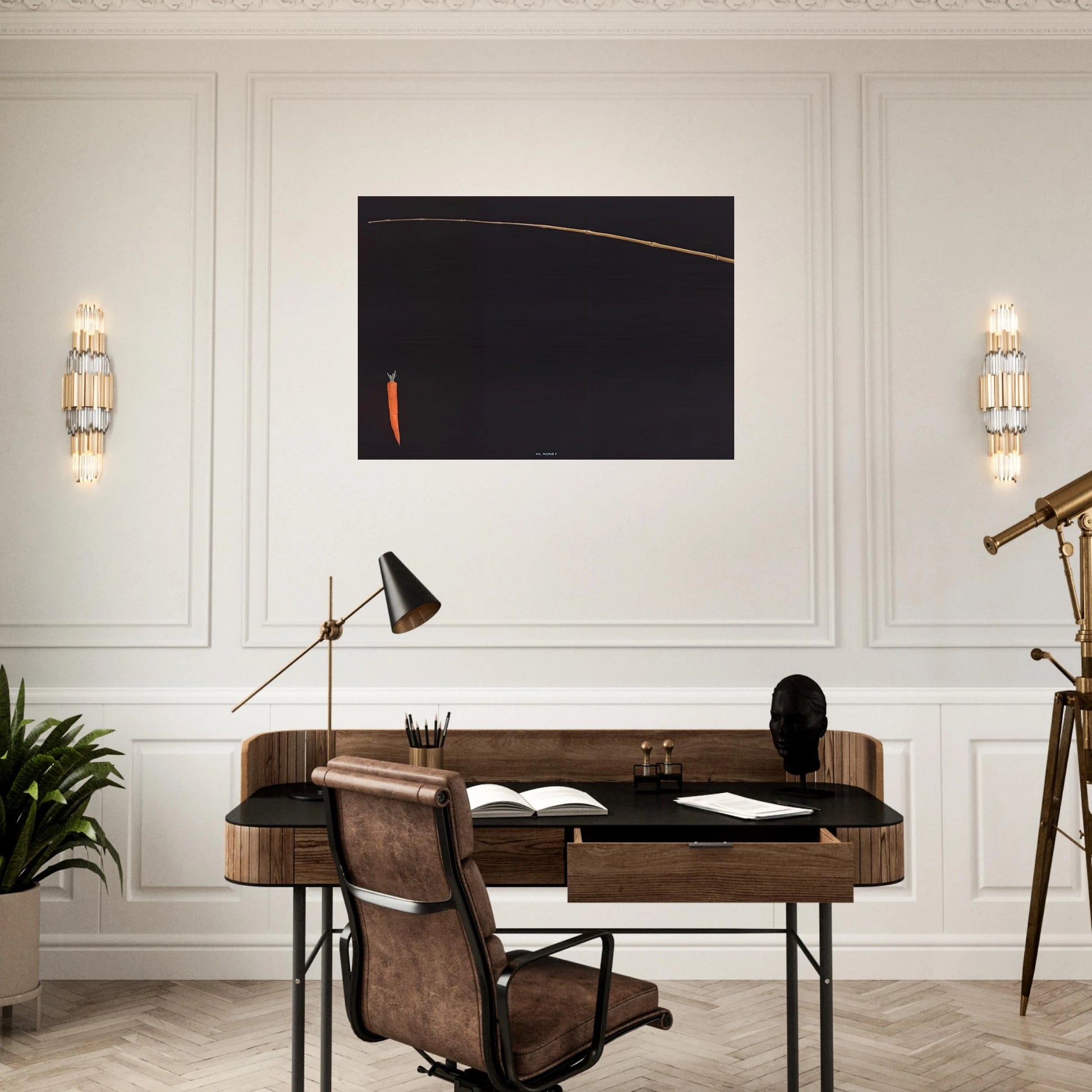 HI HONEY 1981 - Edward Ruscha Brushed Aluminum Print - 70x100 cm / 28x40 inches | Edward Ruscha Aluminum Print | Edward Ruscha Prints