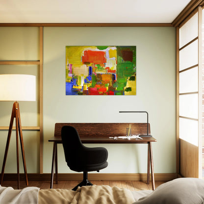 August Light - Hans Hofmann Brushed Aluminum Print - 70x100 cm / 28x40 inches | Hans Hofmann Aluminum Print | Hans Hofmann Prints