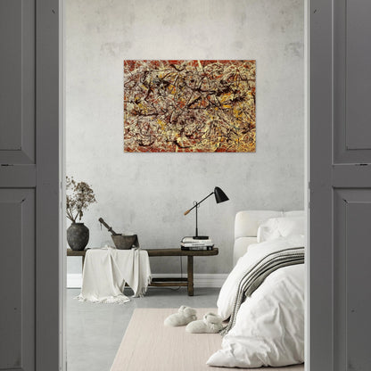 MURAL ON INDIAN RED GROUND 1950 - Jackson Pollock Brushed Aluminum Print - 70x100 cm / 28x40 inches | Jackson Pollock Aluminum Print | Jackson Pollock Prints